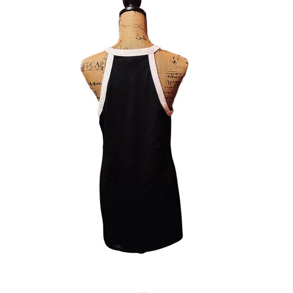 Forever 21 Sleeveless Halter Black Mesh Sheath Dress Size L - Picture 3 of 4